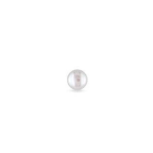 SINGLE PEARL EARRING IN YELLOW GOLD - PEARL EARRINGS - PEARL JEWELRY