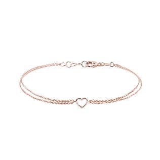BRACELET PINK GOLD HEART - DIAMOND BRACELETS - BRACELETS