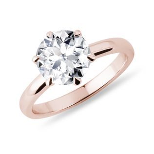 LUX LAB GROWN DIAMOND RING IN ROSE GOLD - RINGS WITH LAB-GROWN DIAMONDS - ENGAGEMENT RINGS