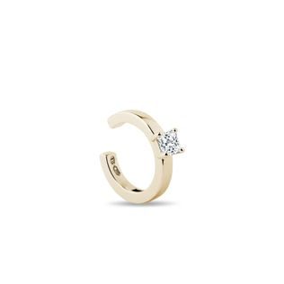 GOLD PRINCESS DIAMOND EAR CUFF - SINGLE EARRINGS - EARRINGS