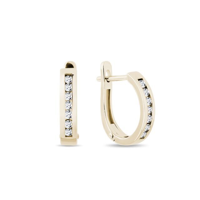 CLASSIC DIAMOND EARRINGS IN YELLOW GOLD - DIAMOND EARRINGS - EARRINGS