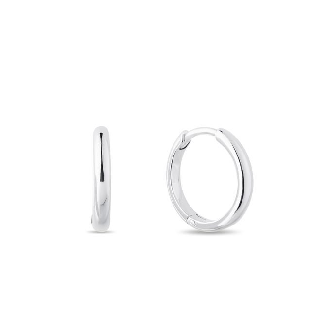 CLASSIC HOOP EARRINGS IN WHITE GOLD - WHITE GOLD EARRINGS - EARRINGS