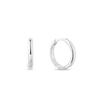 CLASSIC HOOP EARRINGS IN WHITE GOLD - WHITE GOLD EARRINGS - EARRINGS