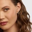 SMALL HOOP EARRINGS WITH DIAMONDS IN WHITE GOLD - DIAMOND EARRINGS - EARRINGS